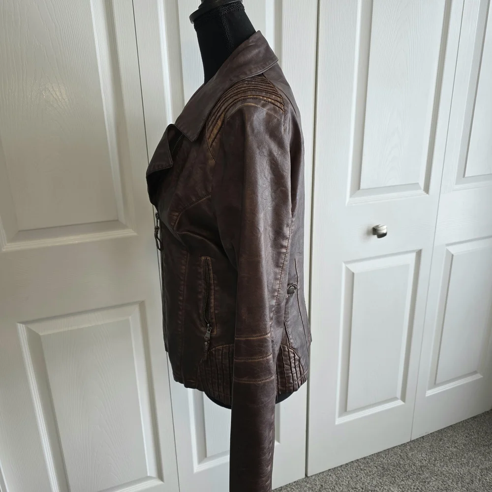 Maurices Dark Brown Leather Jacket - Picture 2 of 7